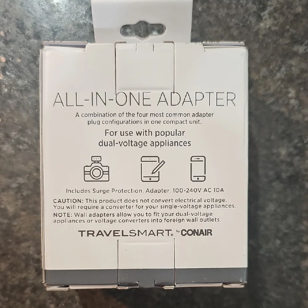 Conair TravelSmart All-in-One Adapter - Black